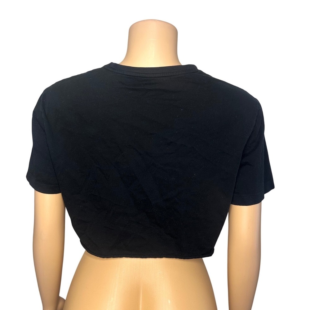 Polo Ralph Lauren Women's Cropped Pocket Tee Shirt Size Large Black Short Sleeve - Picture 2 of 8